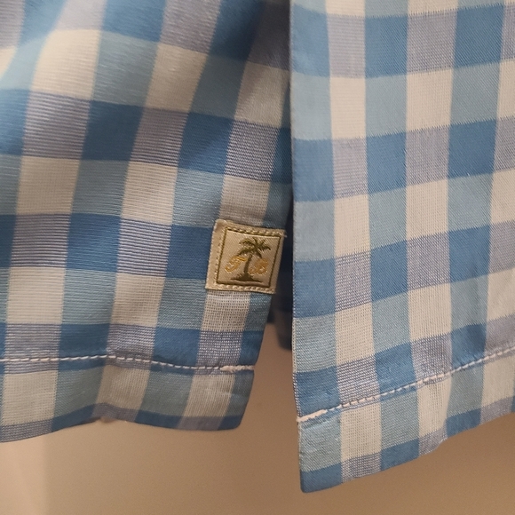 Tommy Bahama Original Fit 100% Short Sleeve Checkered Shirt - XL - Picture 4 of 9